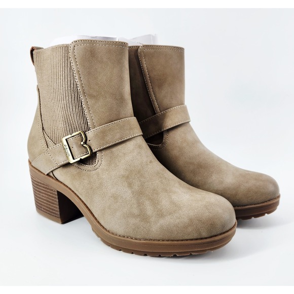 Dr. Scholl's Shoes - Dr Scholls Women's Size 9.5 Parker Boot Faux Leather Side Zip Chunky Heel